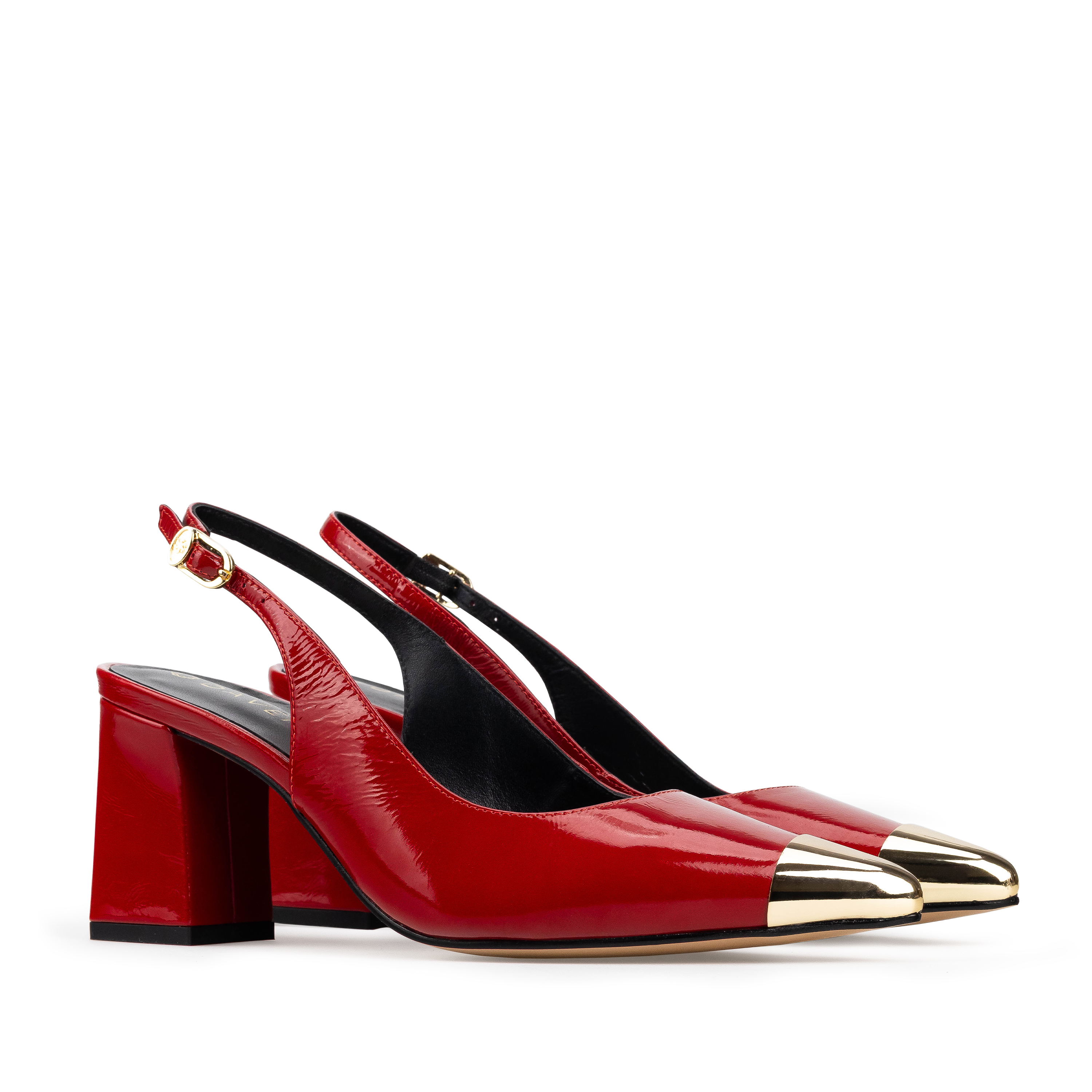 Zapatillas De Tacón Elegantes Para Mujer De Piel Davenia Mod. Adela